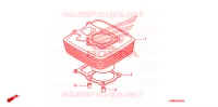 CYLINDRE pour Honda TRX 250 FOURTRAX RECON Electric Shift de 2007