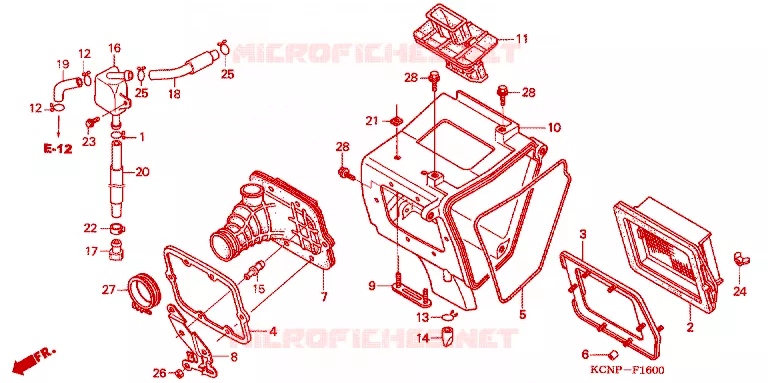 FILTRE A AIR Honda MOTO 200 XR 2003  XR2003