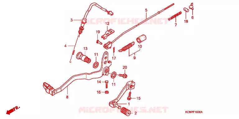 PEDALE Honda MOTO 200 XR 2003  XR2003