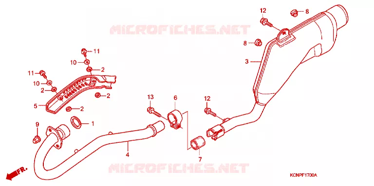SILENCIEUX D'ECHAPPEMENT Honda MOTO 200 XR 2005  XR2005