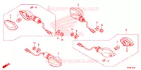 CLIGNOTANT pour Honda CB 110 Front brake drum de 2016