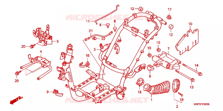 CADRE Honda SCOOTER 100 AVIATOR 2003  SCV100F3