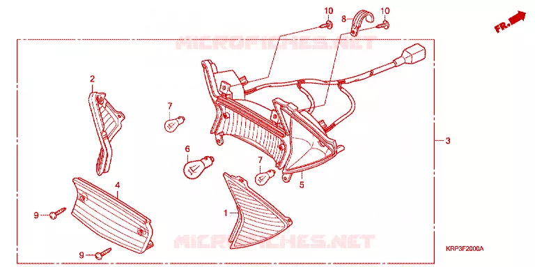 FEUX ARRIERE Honda SCOOTER 100 AVIATOR 2003  SCV100F3
