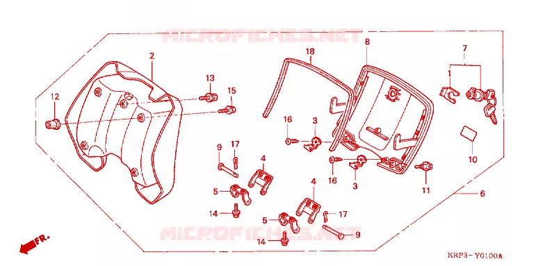 PROTEGE JAMBES Honda SCOOTER 100 AVIATOR 2004  SCV100F3