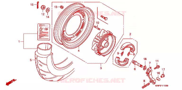 ROUE ARRIERE Honda SCOOTER 100 AVIATOR 2003  SCV100F3