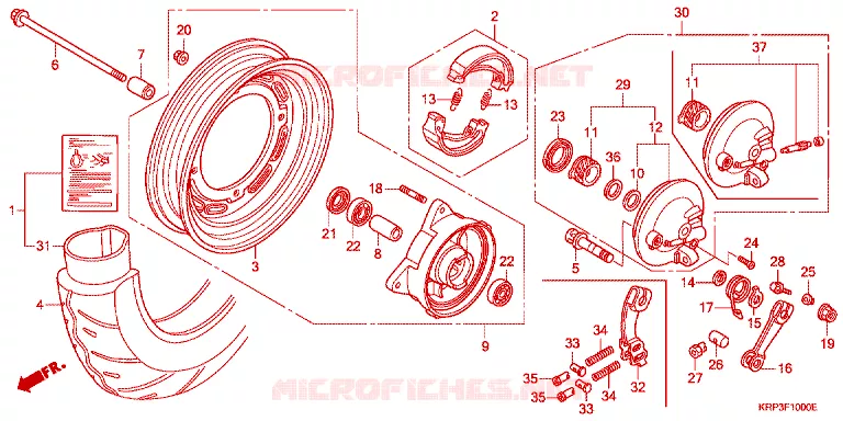 ROUE AVANT Honda SCOOTER 100 AVIATOR 2004  SCV100F3