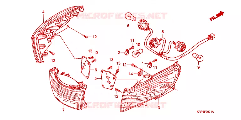 FEUX ARRIERE Honda SCOOTER 110 AVIATOR 2010  SCV110GA