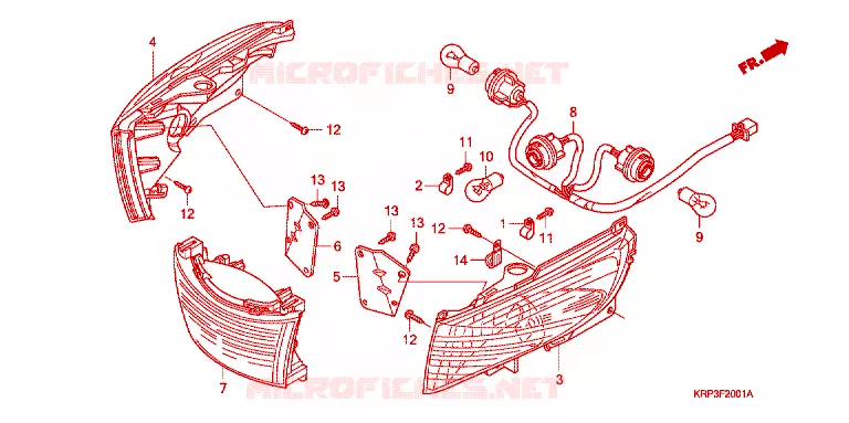 FEUX ARRIERE Honda SCOOTER 110 AVIATOR 2010  SCV110GA