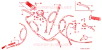 LEVIER DE GUIDON   CABLE   COMMODO pour Honda QR 50 de 1984