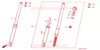 FOURCHE pour Honda QR 50 de 1989