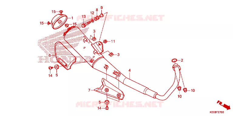SILENCIEUX D'ECHAPPEMENT Honda MOTO 160 CBF 2021  CBF160FSM