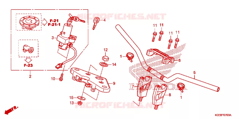GUIDON - TE DE FOURCHE Honda MOTO 160 CBF 2019  CBF160FSK