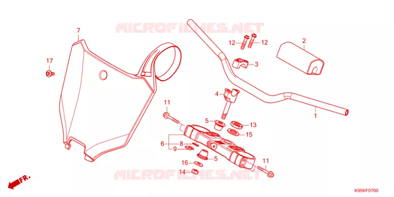 GUIDON - TE DE FOURCHE Honda MOTO 250 CRF 2024  CRF250RXR
