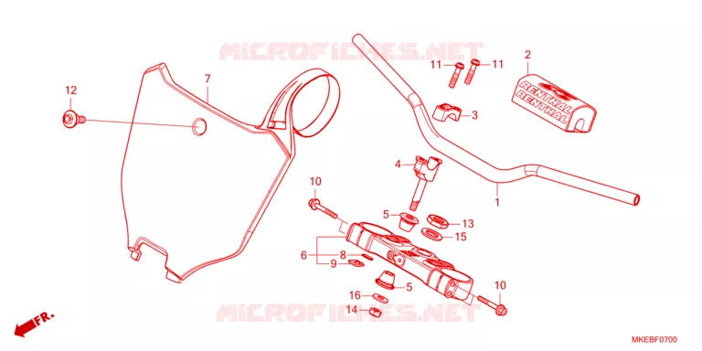 GUIDON - TE DE FOURCHE Honda MOTO 450 CRF 2024  CRF450RR