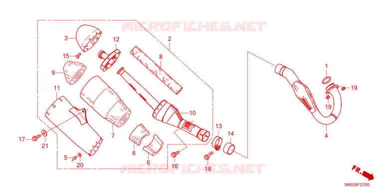 SILENCIEUX D'ECHAPPEMENT Honda MOTO 450 CRF 2024  CRF450RR