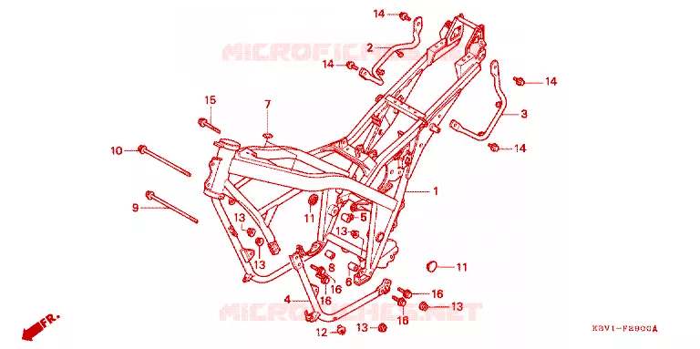 CADRE Honda MOTO 250 VT 1992  VT250FN