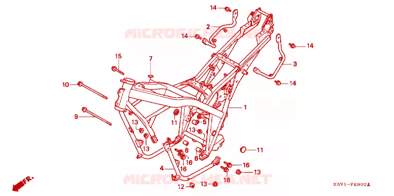 CADRE Honda MOTO 250 VT 1992  VT250FN