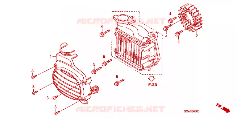 VENTILATEUR ET COUVERCLE DE RADIATEUR Honda SCOOTER 50 ZOOMER 2011  NPS50B
