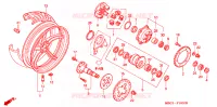 ROUE ARRIERE pour Honda VFR 800 de 1999