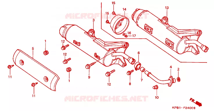 SILENCIEUX D'ECHAPPEMENT Honda SCOOTER 250 FORZA 2000  NSS250AY