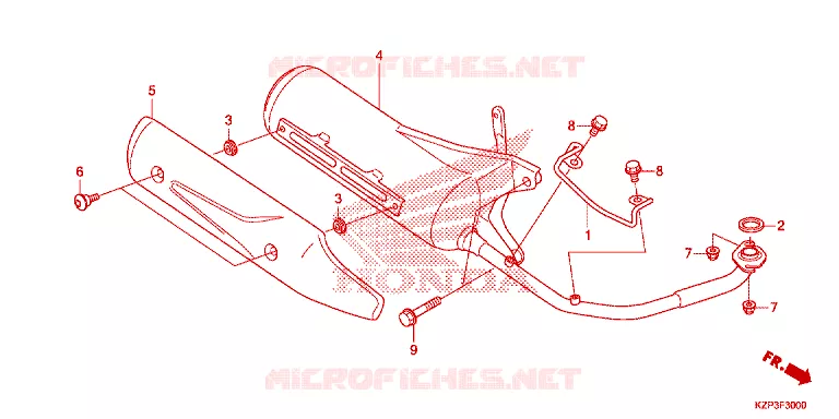 SILENCIEUX D'ECHAPPEMENT Honda MOTO 110 BENLY 2016  MW1101WHG