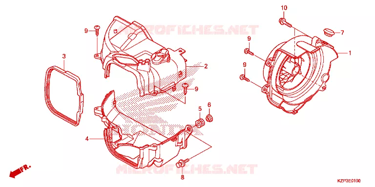OUIES DE RADIATEUR Honda MOTO 110 BENLY 2016  MW1101WHG