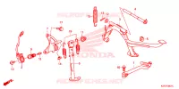 BEQUILLE CENTRALE   PEDALE DE FREIN pour Honda BENLY 110 de 2020