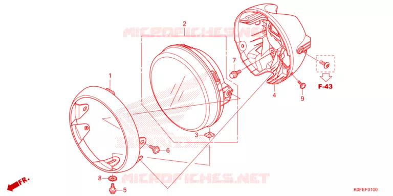 PHARE Honda MOTO 125 MONKEY 2024  Z125MAR