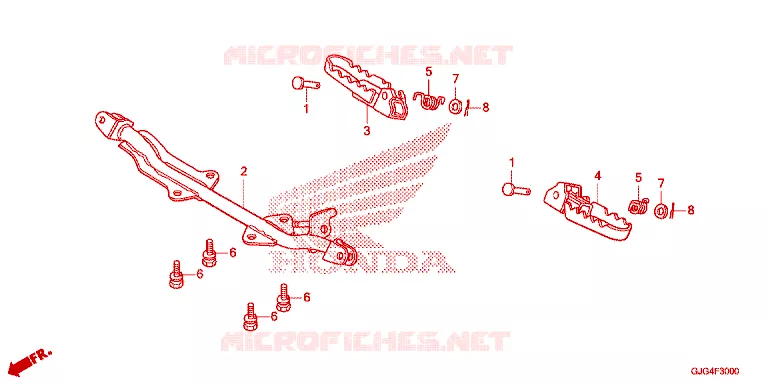 REPOSE PIED Honda MOTO 50 CRF 2024  CRF50FR