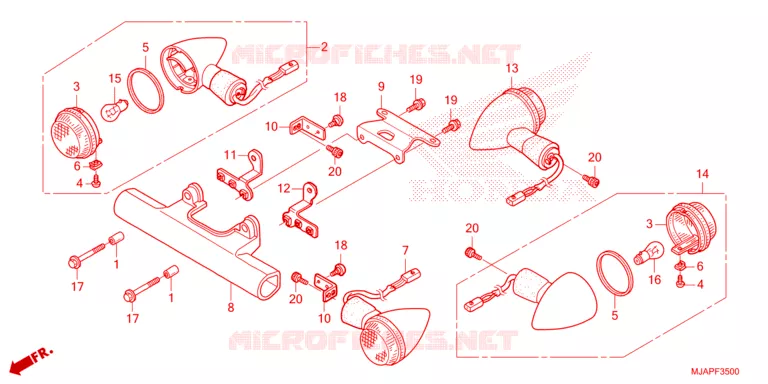 CLIGNOTANT Honda MOTO 750 SHADOW 2024  VT750CSR