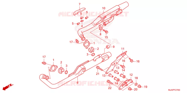 SILENCIEUX D'ECHAPPEMENT Honda MOTO 750 SHADOW 2024  VT750CSR