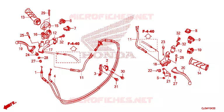 LEVIER DE GUIDON - COMMODO Honda SCOOTER 50 METRO 2024  NCW50R
