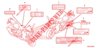 ETIQUETTE DE PRECAUTIONS pour Honda CBR 500 R ABS BLACK de 2014