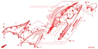 COUVERCLES LATERAUX   ARRIERES pour Honda CBR 500 R RED de 2014