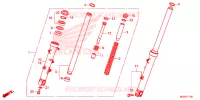 FOURCHE pour Honda CBR 500 R RED de 2014