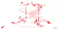 PEDALE pour Honda CBR 500 R RED de 2014