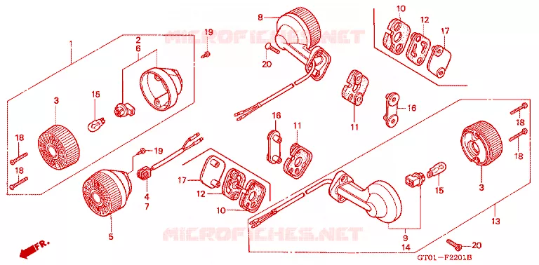 CLIGNOTANT Honda MOTO 90 CUB 1994  C90DP