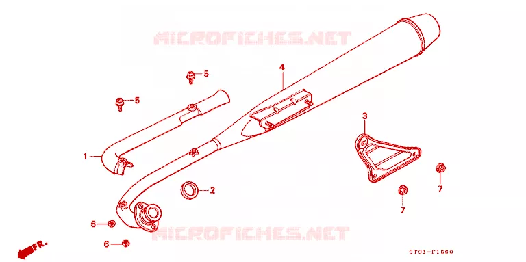 SILENCIEUX D'ECHAPPEMENT Honda MOTO 90 CUB 1994  C90DP