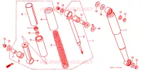 AMORTISSEUR ARRIERE pour Honda SUPER CUB 90 CUSTOM SQUARE LIGHT de 1997