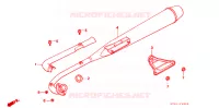 SILENCIEUX D'ECHAPPEMENT pour Honda SUPER CUB 90 CUSTOM SQUARE LIGHT de 1997
