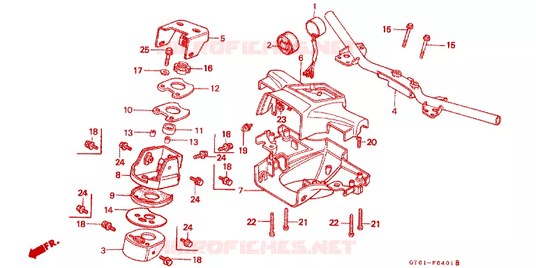 GUIDON - CARENAGE Honda MOTO 90 CUB 1997  C90CMV