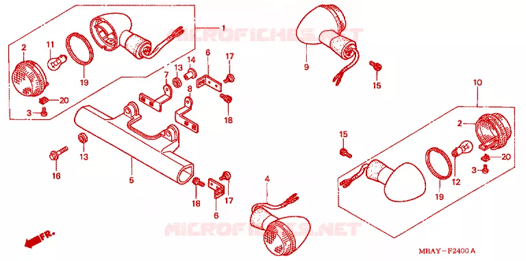 CLIGNOTANT Honda MOTO 750 SHADOW 2000  VT750CDY