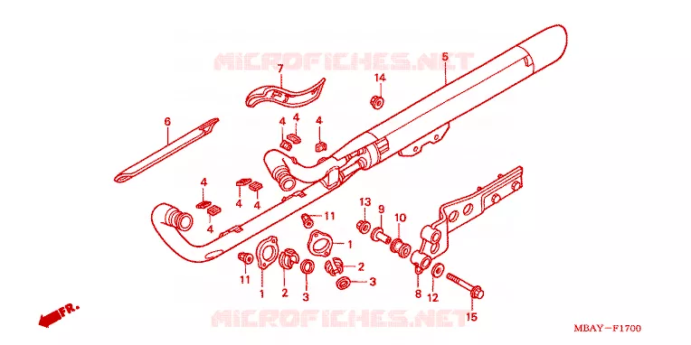 SILENCIEUX D'ECHAPPEMENT Honda MOTO 750 SHADOW 2000  VT750CDY