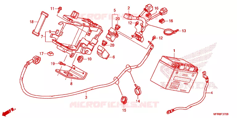 BATTERIE Honda MOTO 1300 VT 2014  VT1300CXE