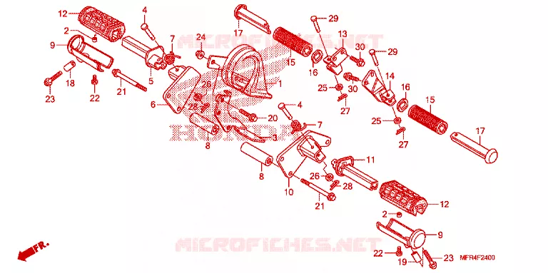 REPOSE PIED Honda MOTO 1300 VT 2011  VT1300CXB_A