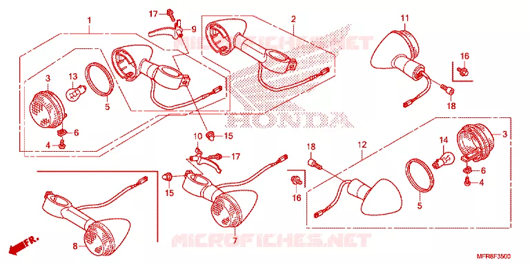 CLIGNOTANT Honda MOTO 1300 VT 2014  VT1300CTE