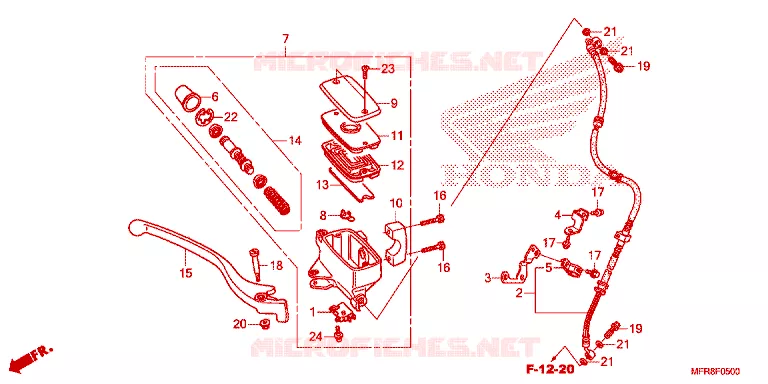 MAITRE CYLINDRE DE FREIN AVANT Honda MOTO 1300 VT 2014  VT1300CTE