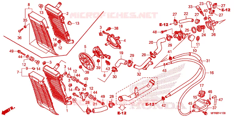 RADIATEUR Honda MOTO 1300 VT 2014  VT1300CRE