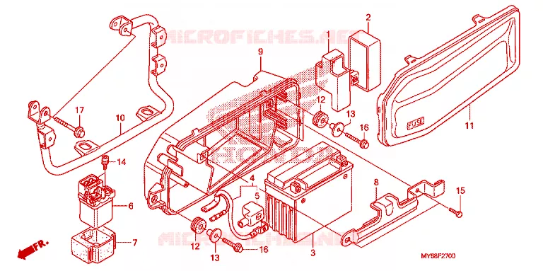 BATTERIE Honda MOTO 650 XR 2010  XR650L9