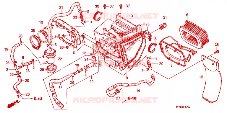 FILTRE A AIR Honda MOTO 650 XR 2010  XR650L9